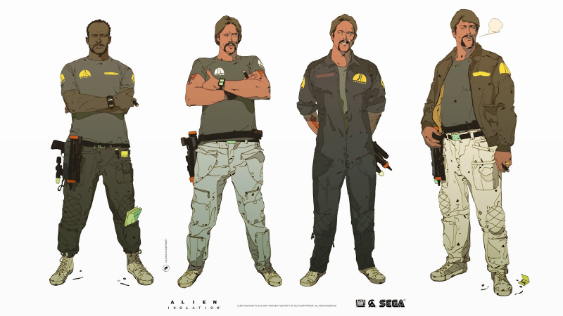 Illustration for article titled Alien: Isolation's Character Art Is Just The Best